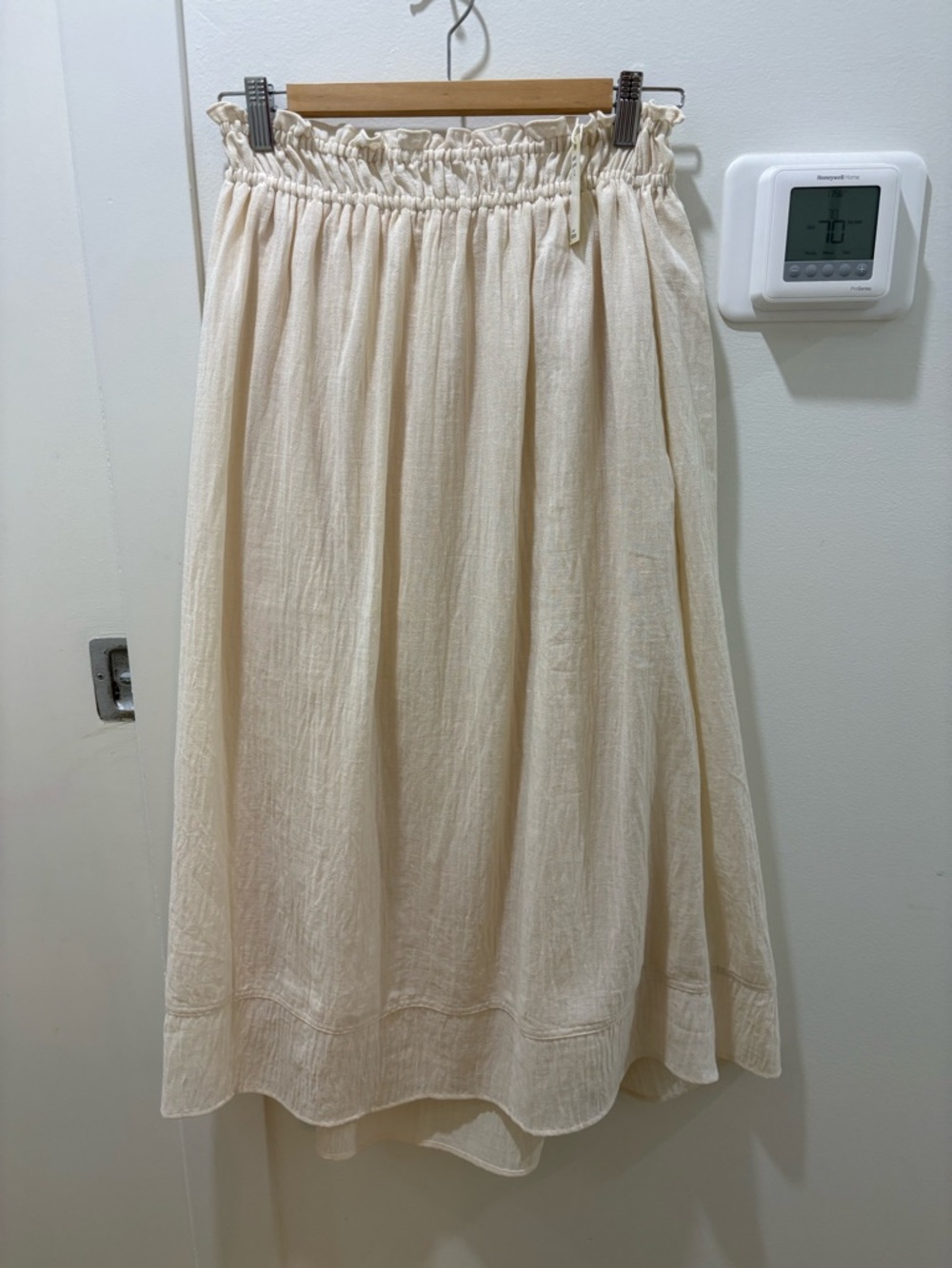 SALE 🌟 MAX STUDIO LONDON | Natural Ruffled Waist Midi Skirt